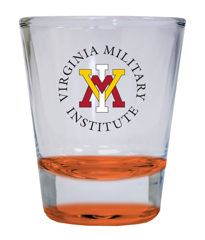 VMI Keydets NCAA Legacy Edition 2oz Round Base Shot Glass Orange