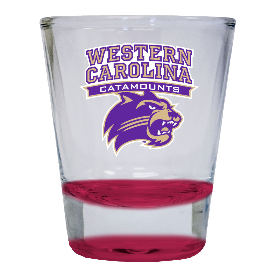 Western Carolina University NCAA Legacy Edition 2oz Round Base Shot Glass Red