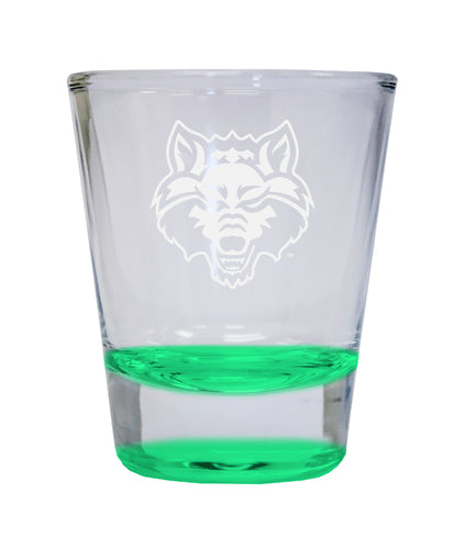 NCAA Arkansas State Collector's 2oz Laser-Engraved Spirit Shot Glass Green
