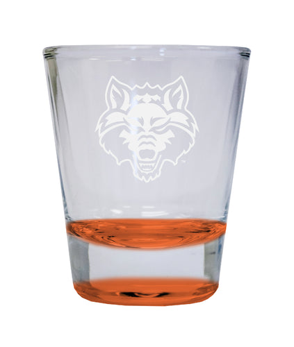 NCAA Arkansas State Collector's 2oz Laser-Engraved Spirit Shot Glass Orange