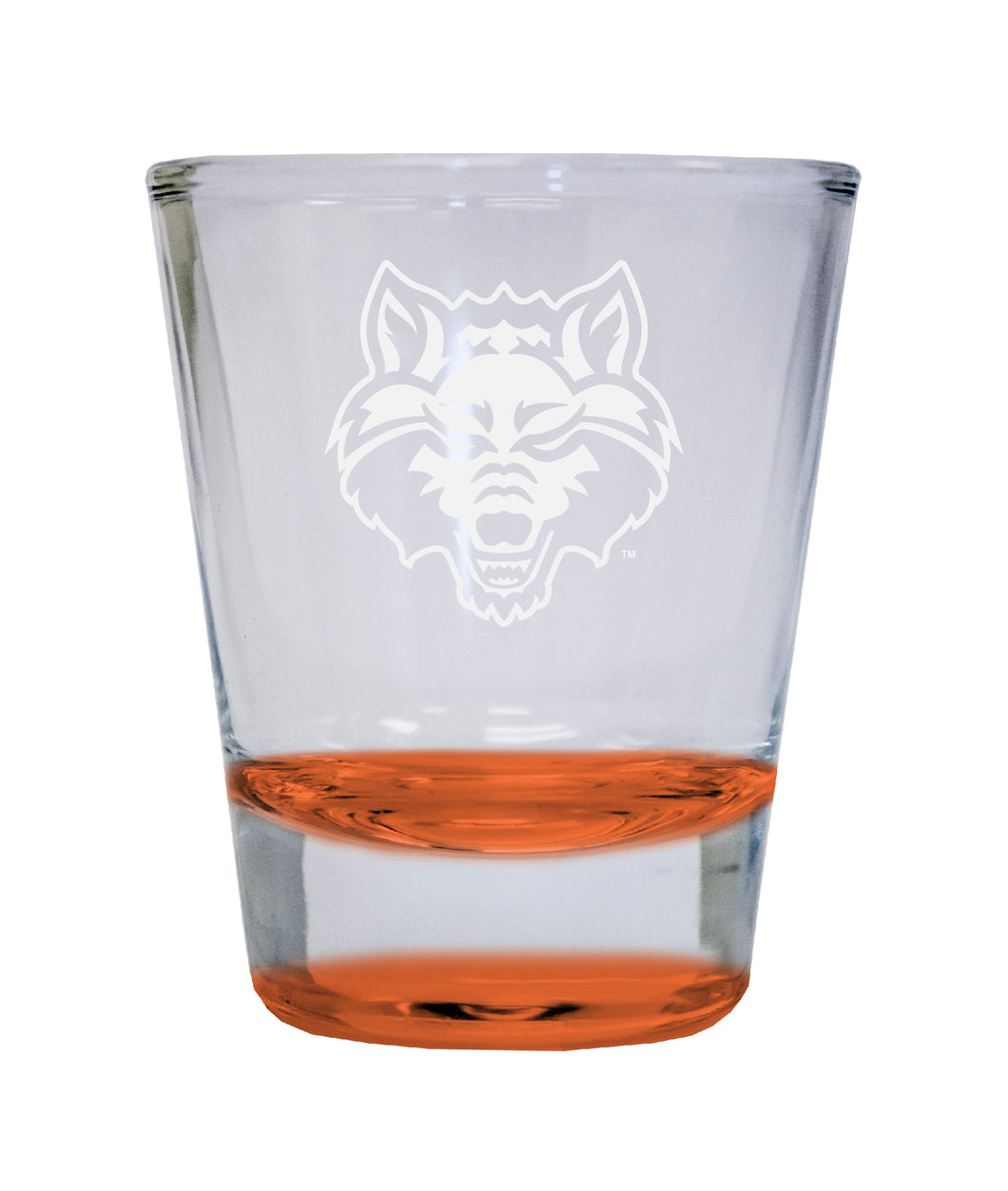 NCAA Arkansas State Collector's 2oz Laser-Engraved Spirit Shot Glass Orange