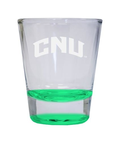 NCAA Christopher Newport Captains Collector's 2oz Laser-Engraved Spirit Shot Glass Green