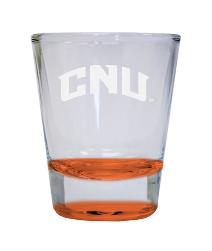 NCAA Christopher Newport Captains Collector's 2oz Laser-Engraved Spirit Shot Glass Orange