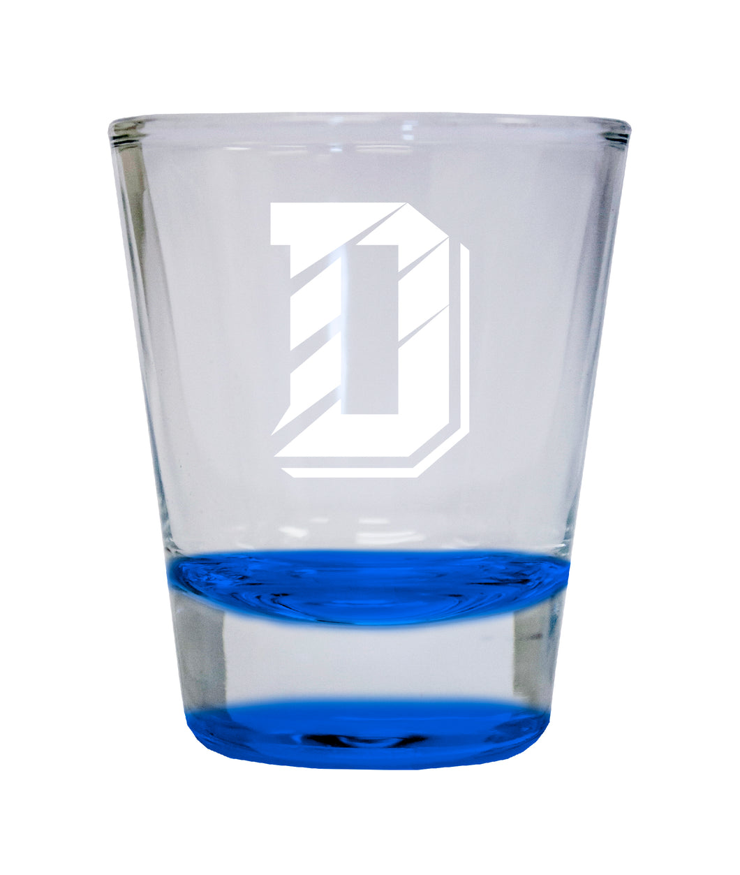 Davidson College Etched Round Shot Glass 2 oz Blue