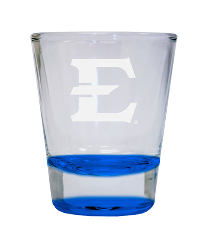 NCAA East Tennessee State University Collector's 2oz Laser-Engraved Spirit Shot Glass Blue