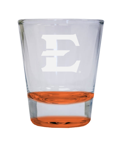 NCAA East Tennessee State University Collector's 2oz Laser-Engraved Spirit Shot Glass Orange