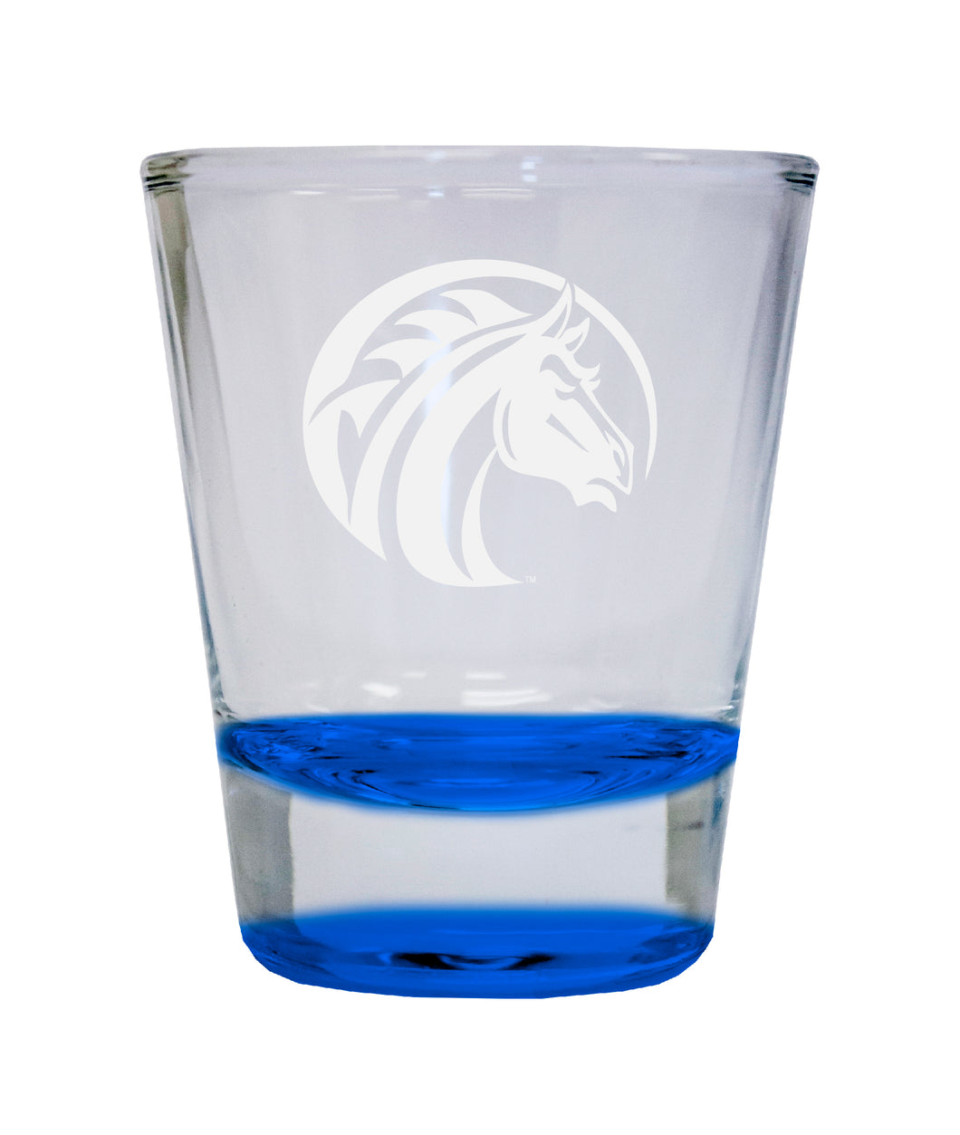 Fayetteville State University Etched Round Shot Glass 2 oz Blue