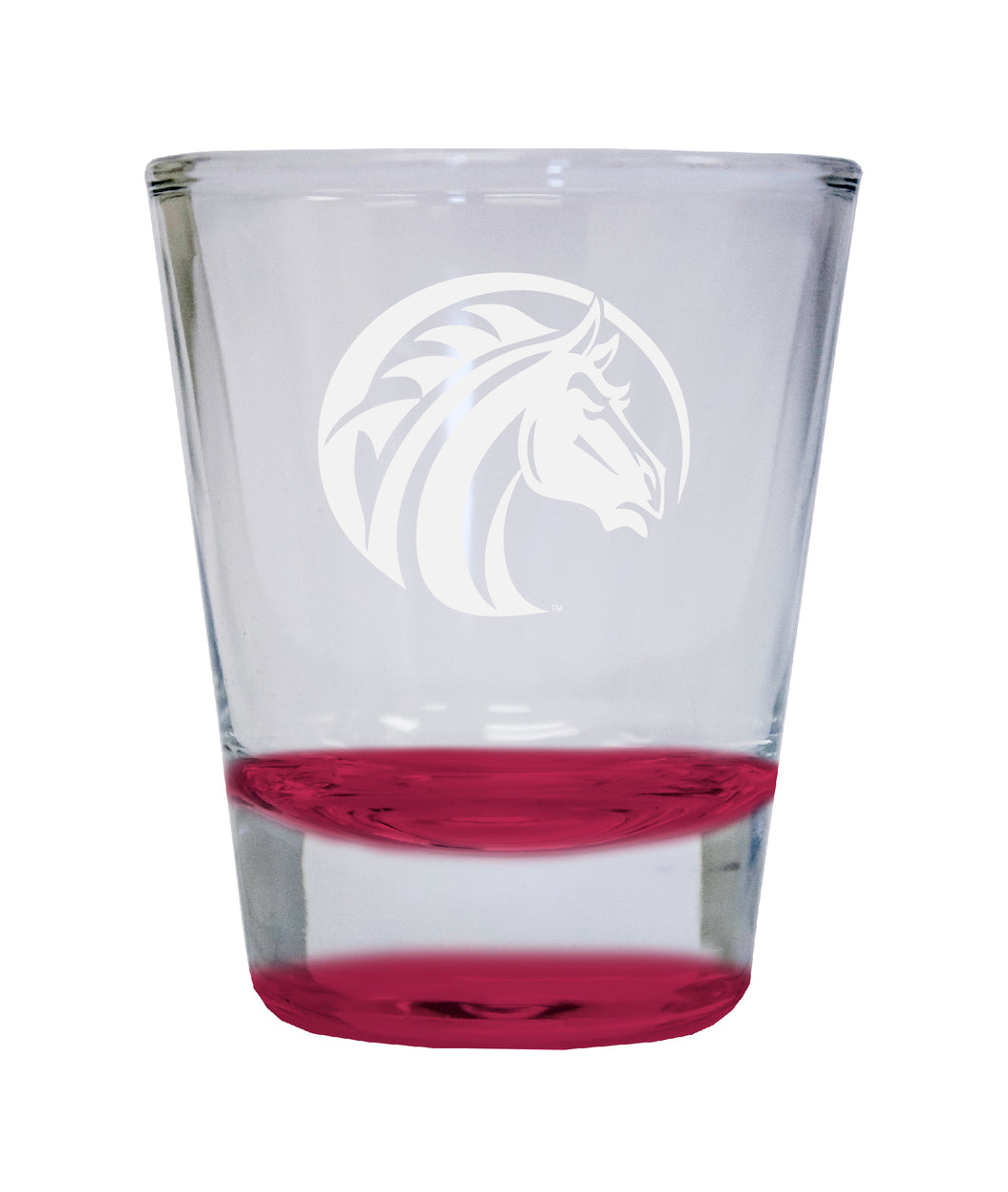 Fayetteville State University Etched Round Shot Glass 2 oz Red