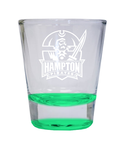 NCAA Hampton University Collector's 2oz Laser-Engraved Spirit Shot Glass Green