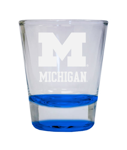 NCAA Michigan Wolverines Collector's 2oz Laser-Engraved Spirit Shot Glass Blue
