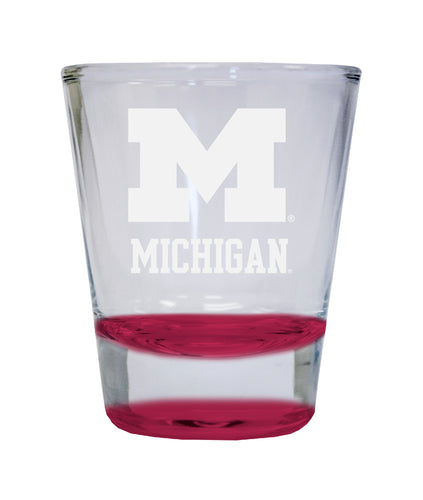 NCAA Michigan Wolverines Collector's 2oz Laser-Engraved Spirit Shot Glass Red