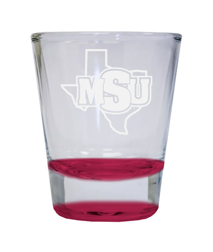 NCAA Midwestern State University Mustangs Collector's 2oz Laser-Engraved Spirit Shot Glass Red