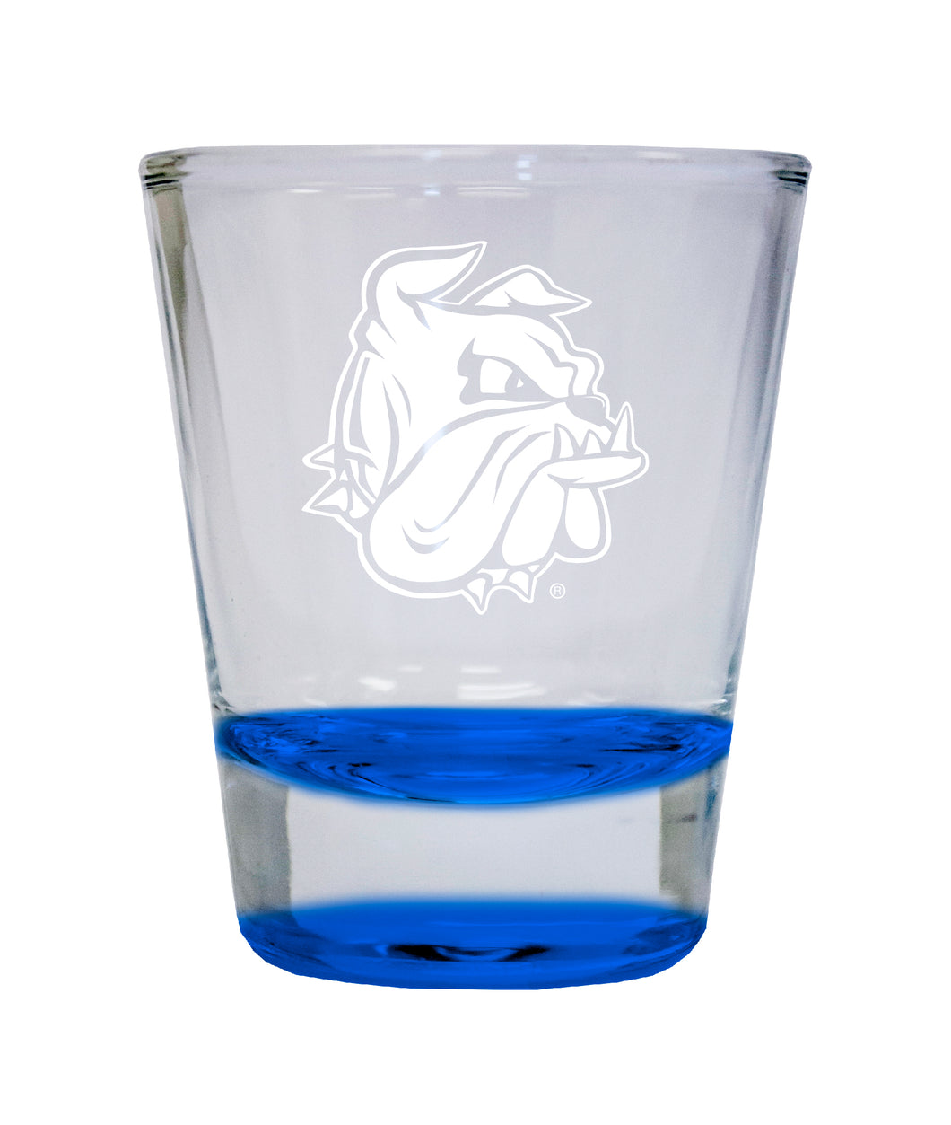 Minnesota Duluth Bulldogs Etched Round Shot Glass 2 oz Blue