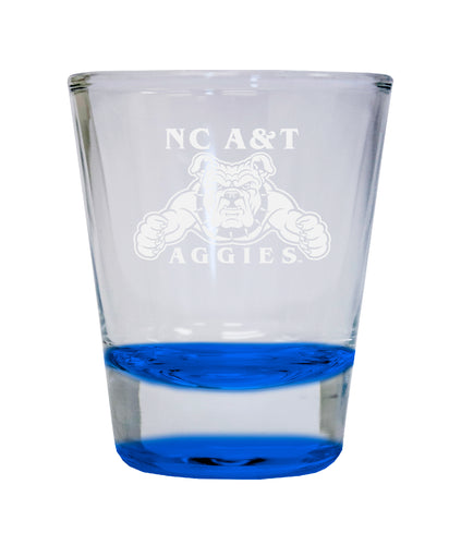 NCAA North Carolina A&T State Aggies Collector's 2oz Laser-Engraved Spirit Shot Glass Blue