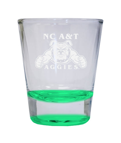 NCAA North Carolina A&T State Aggies Collector's 2oz Laser-Engraved Spirit Shot Glass Green