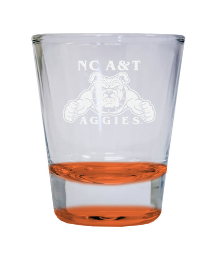 NCAA North Carolina A&T State Aggies Collector's 2oz Laser-Engraved Spirit Shot Glass Orange