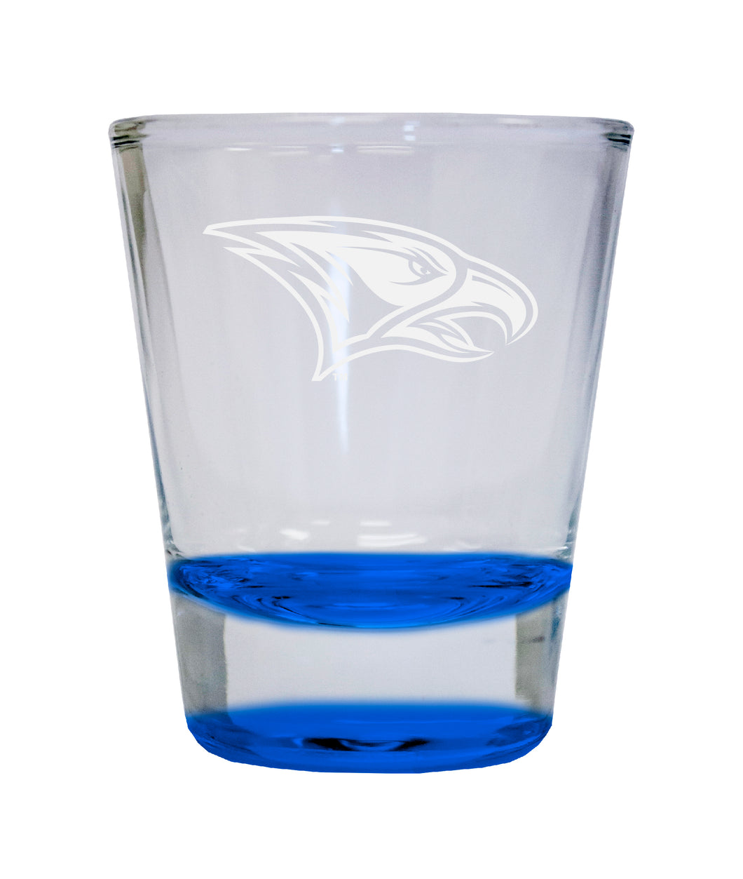 North Carolina Central Eagles Etched Round Shot Glass 2 oz Blue