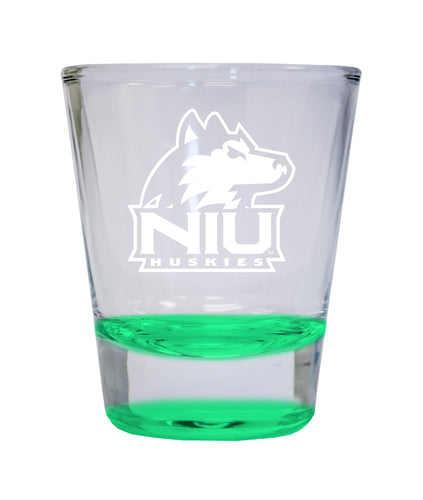 NCAA Northern Illinois Huskies Collector's 2oz Laser-Engraved Spirit Shot Glass Green