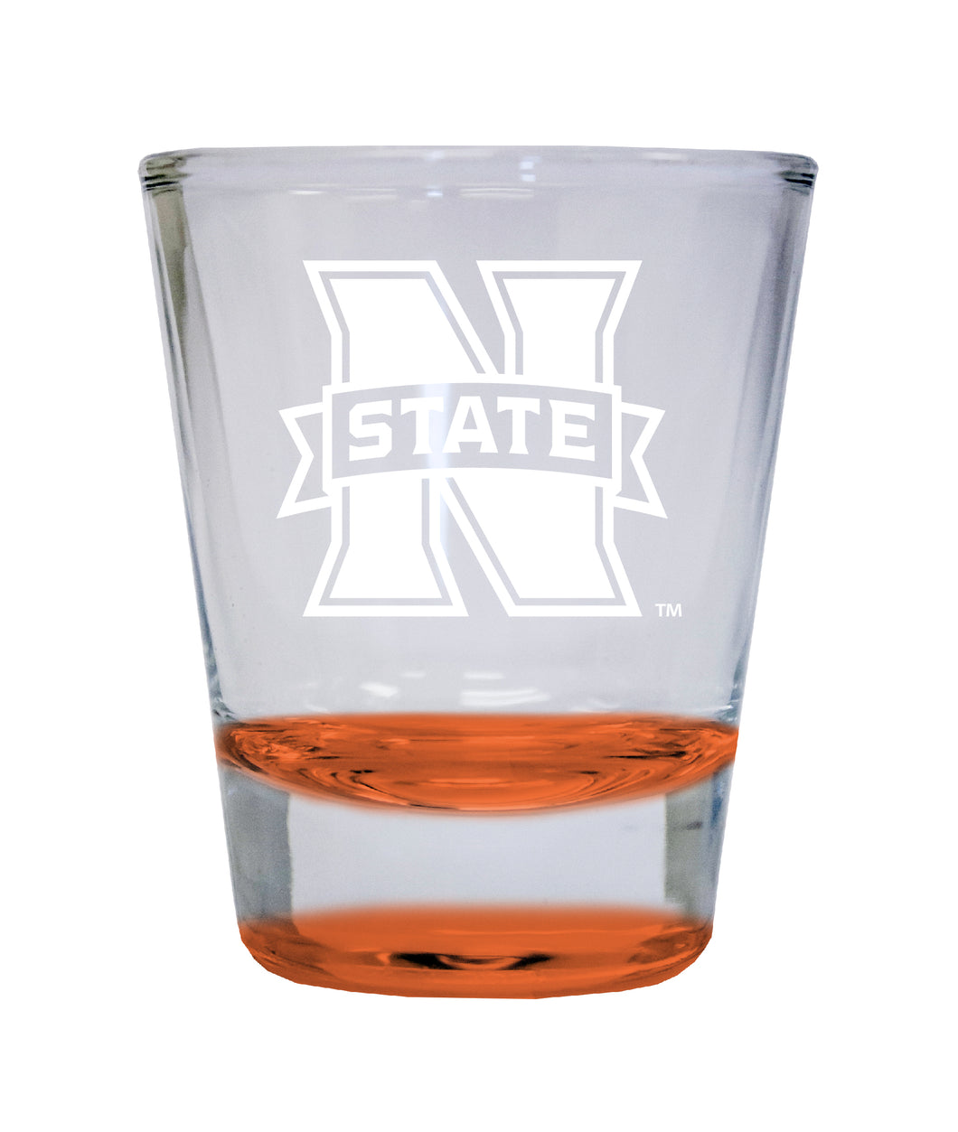 Northwestern Oklahoma State University Etched Round Shot Glass 2 oz Orange