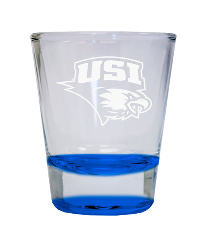 NCAA University of Southern Indiana Collector's 2oz Laser-Engraved Spirit Shot Glass Blue