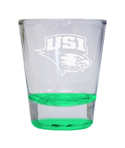 NCAA University of Southern Indiana Collector's 2oz Laser-Engraved Spirit Shot Glass Green