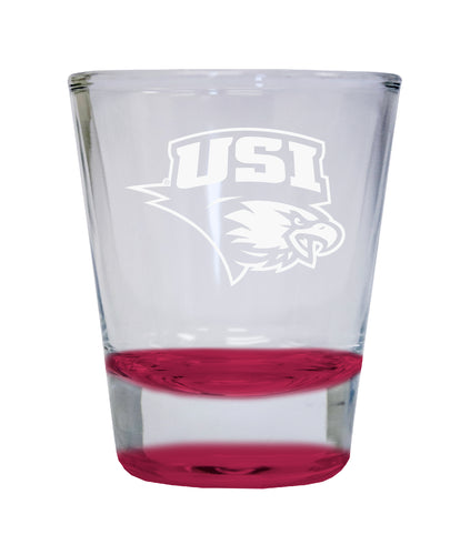 NCAA University of Southern Indiana Collector's 2oz Laser-Engraved Spirit Shot Glass Red