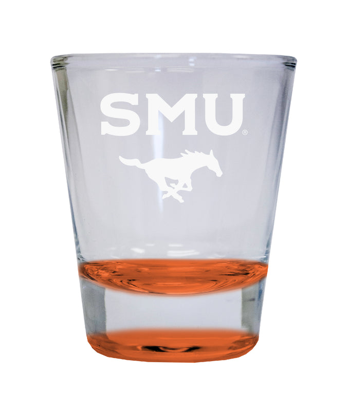 NCAA Southern Methodist University Collector's 2oz Laser-Engraved Spirit Shot Glass Orange