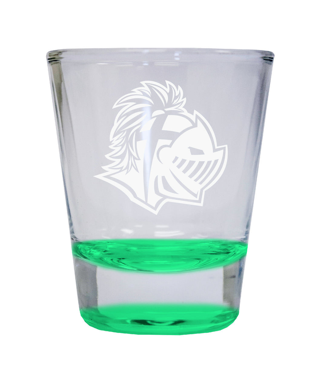 Southern Wesleyan University Etched Round Shot Glass 2 oz Green