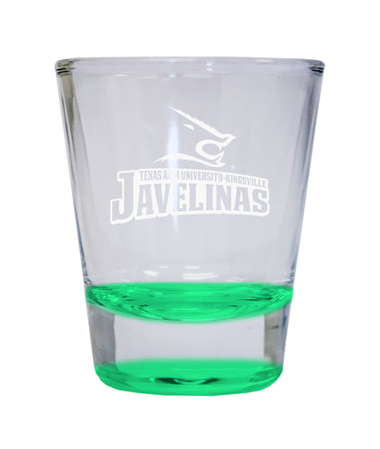 NCAA Texas A&M Kingsville Javelinas Collector's 2oz Laser-Engraved Spirit Shot Glass Green