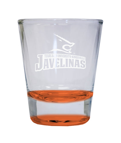 NCAA Texas A&M Kingsville Javelinas Collector's 2oz Laser-Engraved Spirit Shot Glass Orange