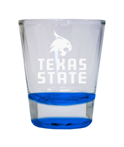 NCAA Texas State Bobcats Collector's 2oz Laser-Engraved Spirit Shot Glass Blue
