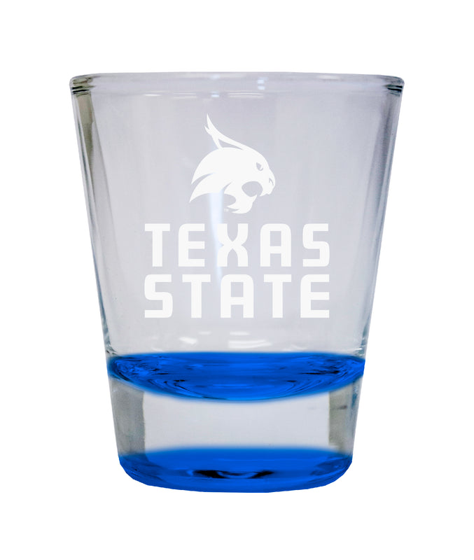 NCAA Texas State Bobcats Collector's 2oz Laser-Engraved Spirit Shot Glass Blue
