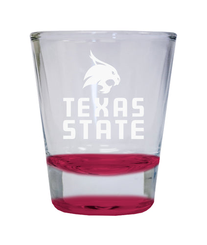 NCAA Texas State Bobcats Collector's 2oz Laser-Engraved Spirit Shot Glass Red