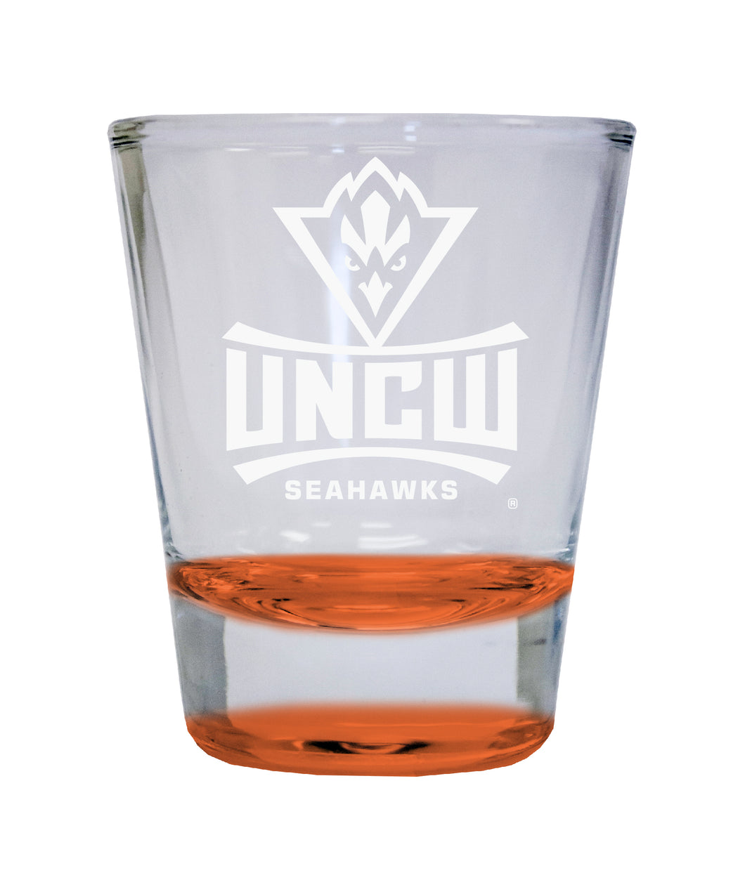 NCAA North Carolina Wilmington Seahawks Collector's 2oz Laser-Engraved Spirit Shot Glass Orange