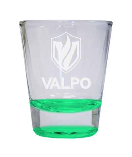NCAA Valparaiso University Collector's 2oz Laser-Engraved Spirit Shot Glass Green