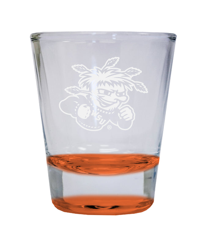 NCAA Wichita State Shockers Collector's 2oz Laser-Engraved Spirit Shot Glass Orange