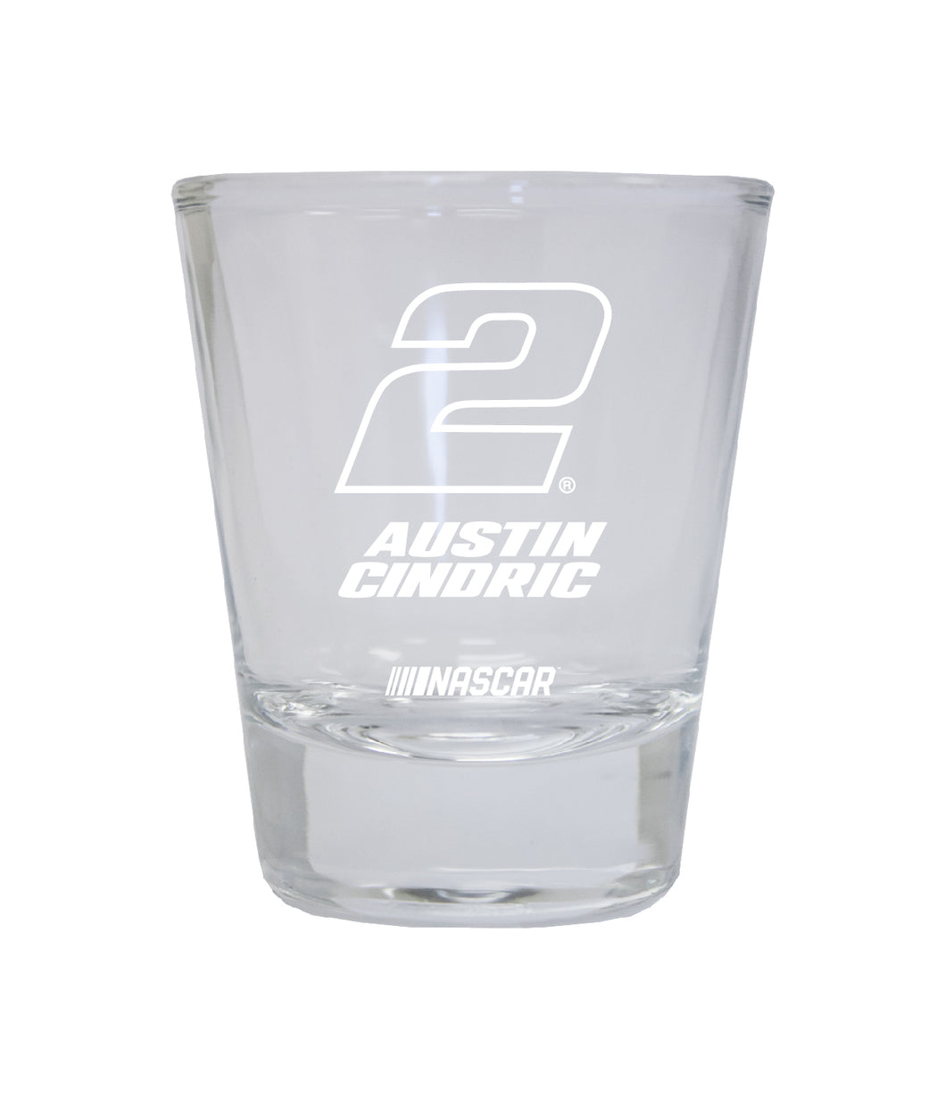 Austin Cindric #2 Nascar Etched Round Shot Glass New for 2022