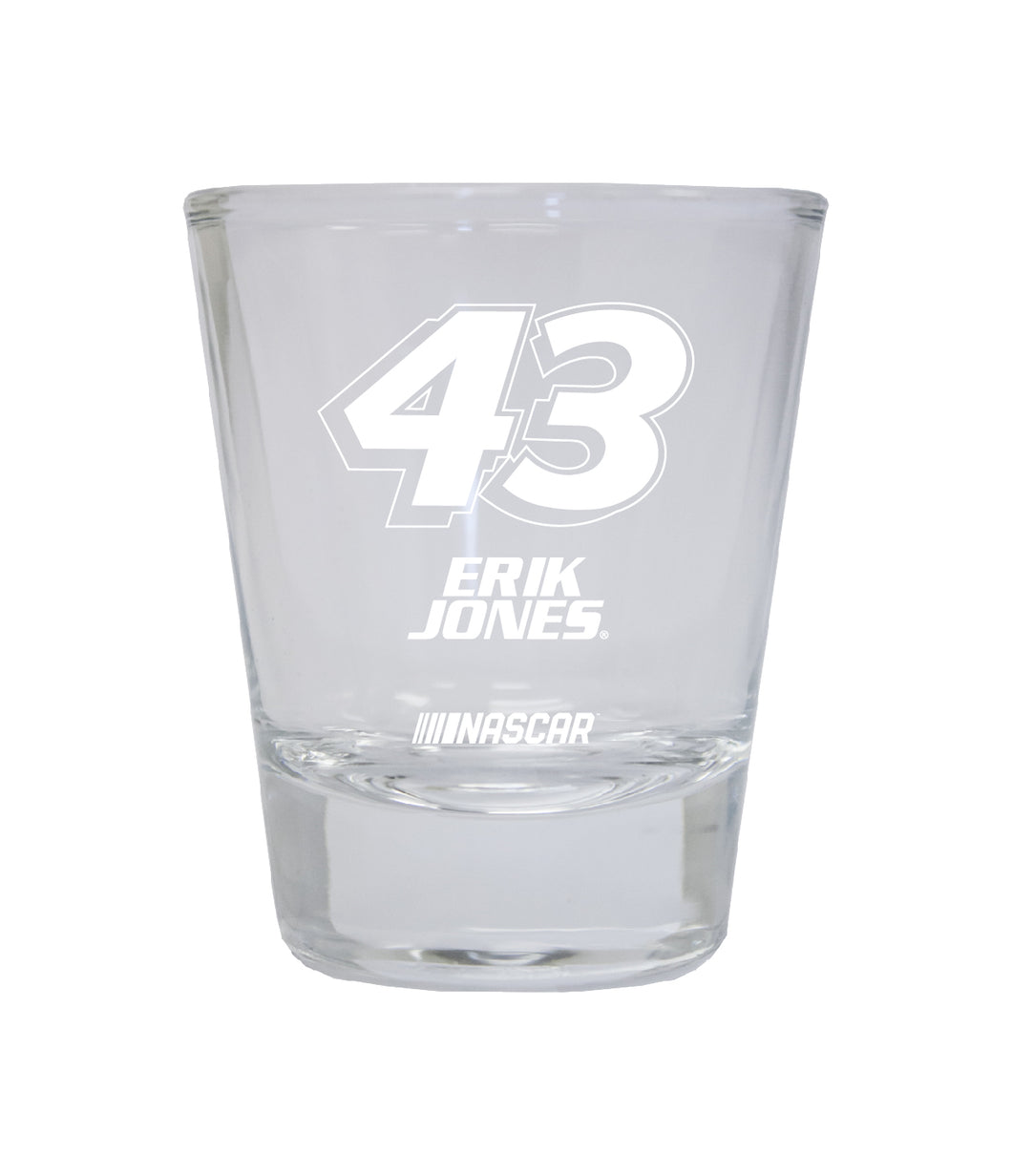 Erik Jones #43 Nascar Etched Round Shot Glass New for 2022
