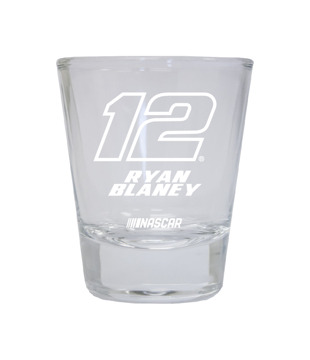 Ryan Blaney #12 Nascar Etched Round Shot Glass New for 2022