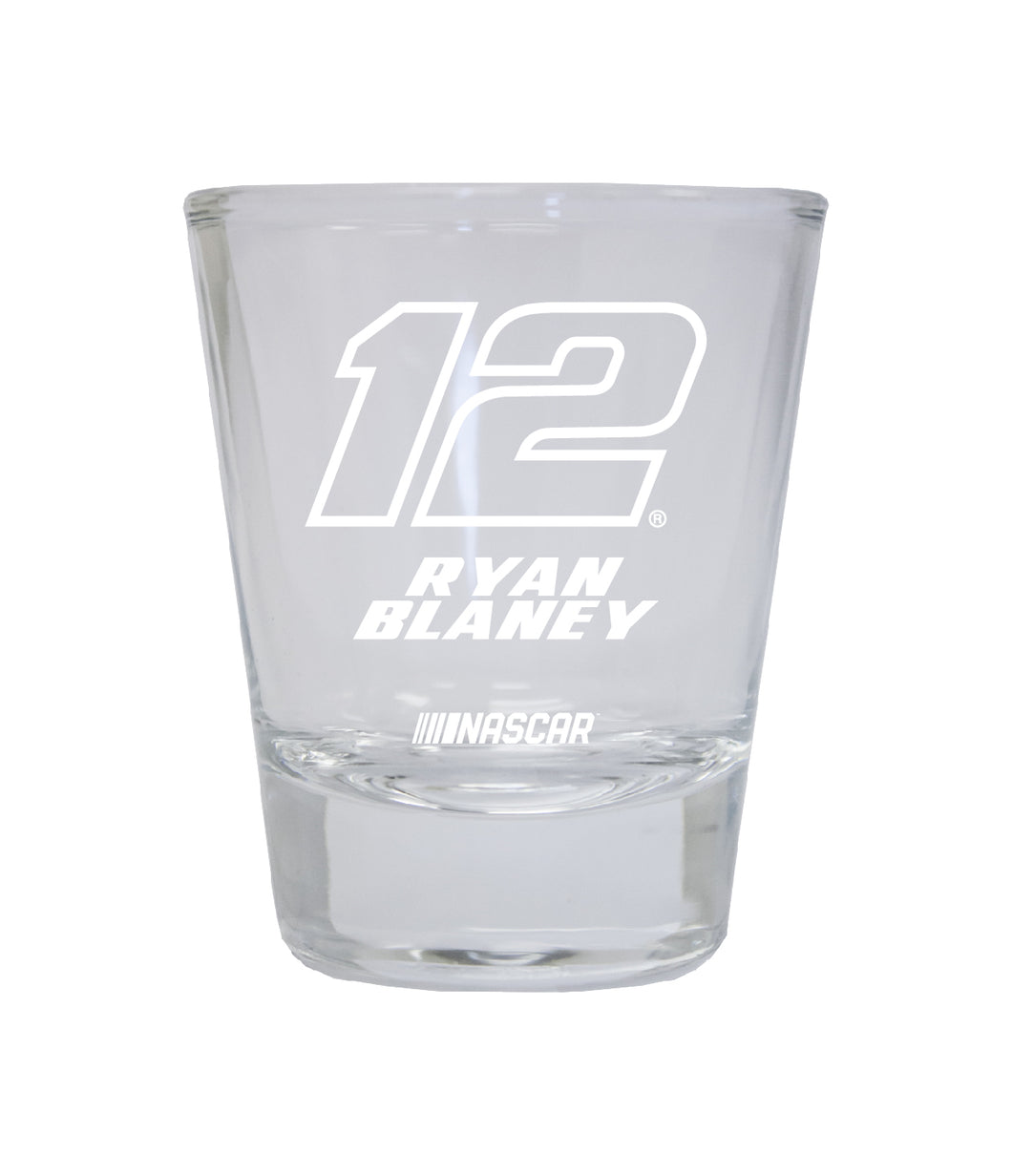 Ryan Blaney #12 Nascar Etched Round Shot Glass New for 2022