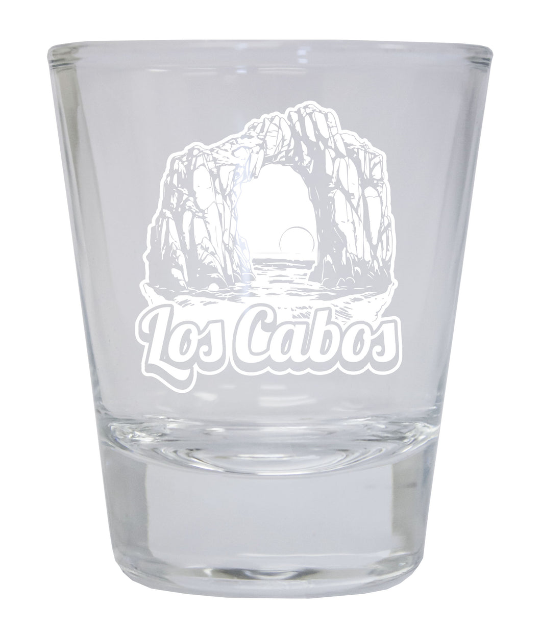 Los Cabos Mexico Souvenir 1.5 Ounce Engraved Shot Glass Round