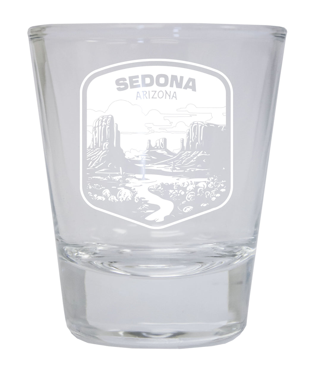 Sedona Arizona Souvenir 1.5 Ounce Engraved Shot Glass Round