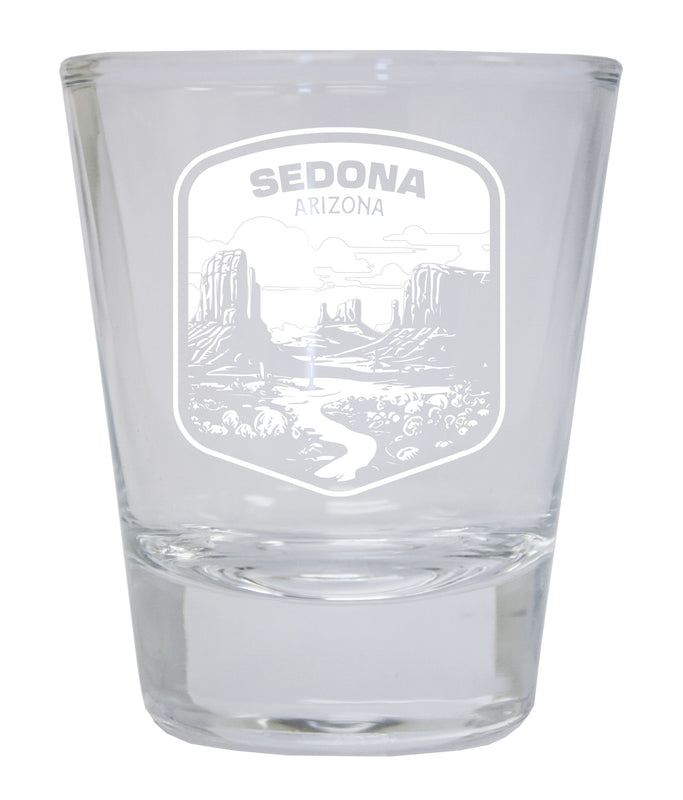 Sedona Arizona Souvenir 1.5 Ounce Engraved Shot Glass Round