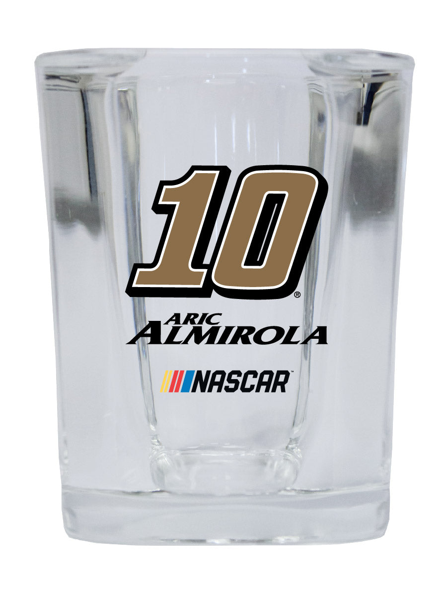 R and R Imports Officially Licensed NASCAR Aric Almirola #10 Shot Glass Square New for 2020