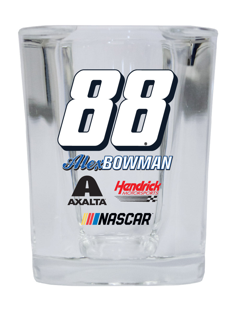 R and R Imports Officially Licensed NASCAR Alex Bowman #88 Shot Glass Square New for 2020
