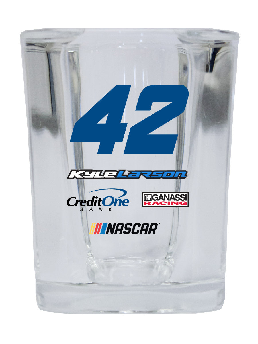R and R Imports Officially Licensed NASCAR Kyle Larson #42 Shot Glass Square New for 2020