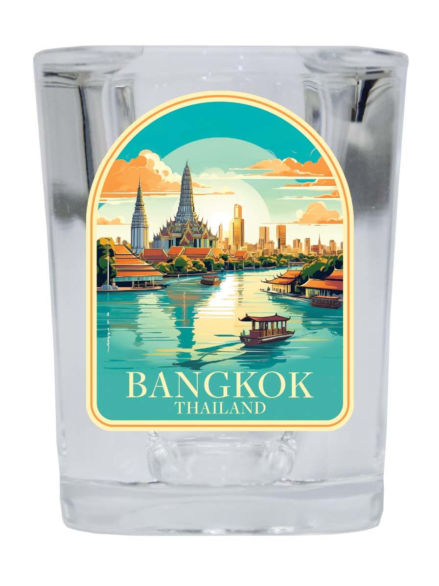 Bangkok Thailand A Souvenir 2.5 Ounce Shot Glass Square