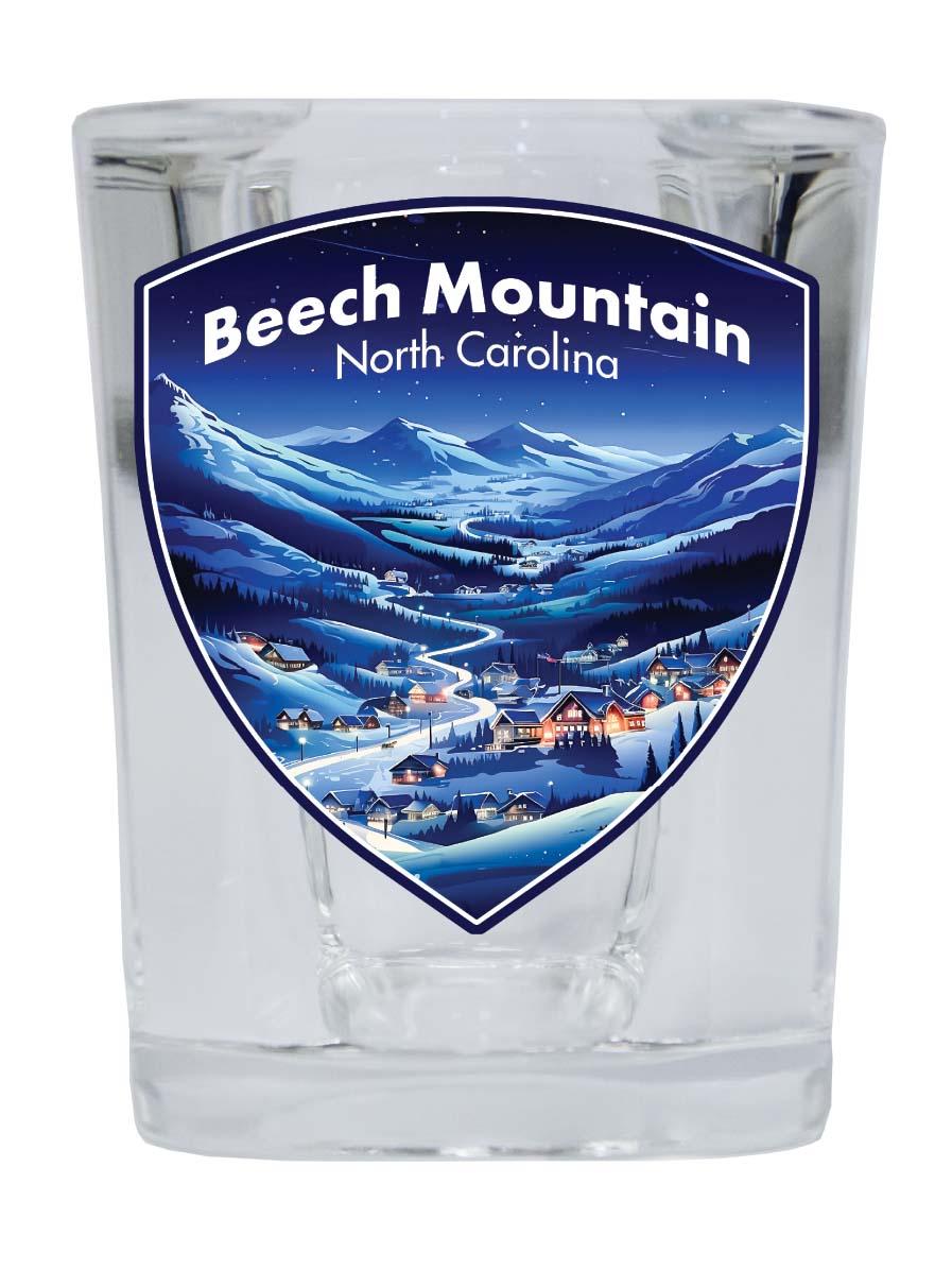 Beech Mountain North Carolina A Souvenir 2.5 Ounce Shot Glass Square  Base
