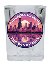 Load image into Gallery viewer, Chicago Illinois B Souvenir 2.5 Ounce Shot Glass Square  Base
