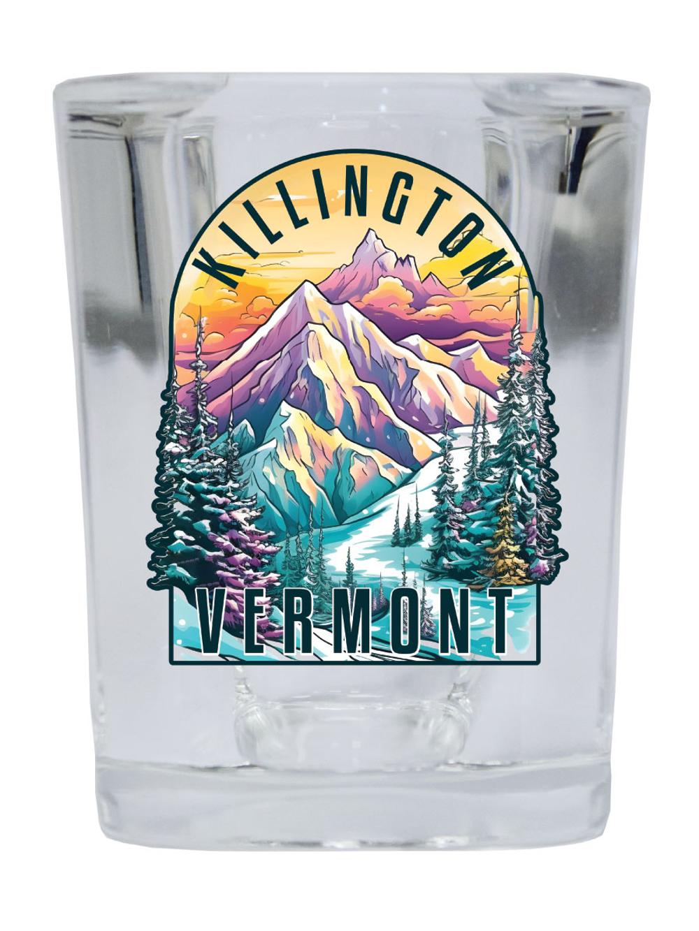 Killington Vermont Souvenir 2.5 Ounce Shot Glass Square